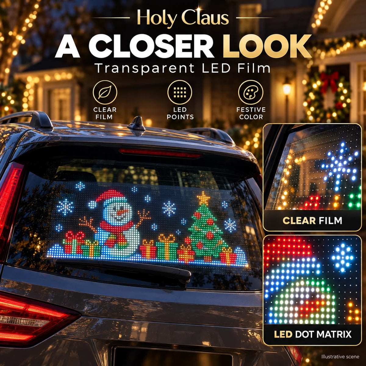 Transparent LED film