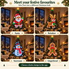 Designs: Santa, reindeer, snowman and gingerbread